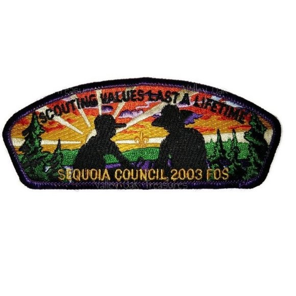 Limited Edition 2003 Sequoia Council BSA Friends of Scouting Shoulder Patch - Picture 1 of 2